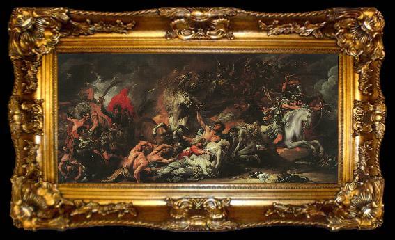 framed  Benjamin West Death on a Pale Horse, ta009-2